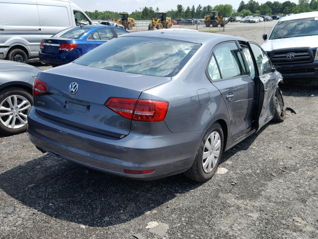 3VW2K7AJXFM270813 - 2015 VOLKSWAGEN JETTA BASE 银色 照片 4