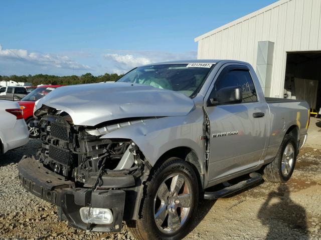 3C6JD6AT3CG237271 - 2012 DODGE RAM 1500 SILVER photo 2