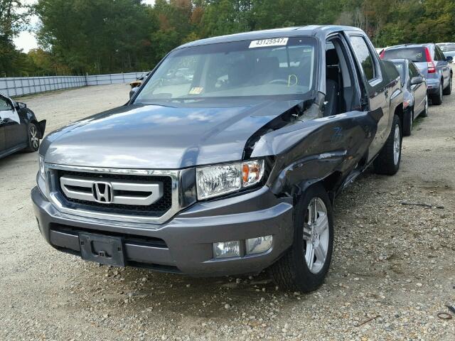 5FPYK1F57AB013649 - 2010 HONDA RIDGELINE BLUE photo 2