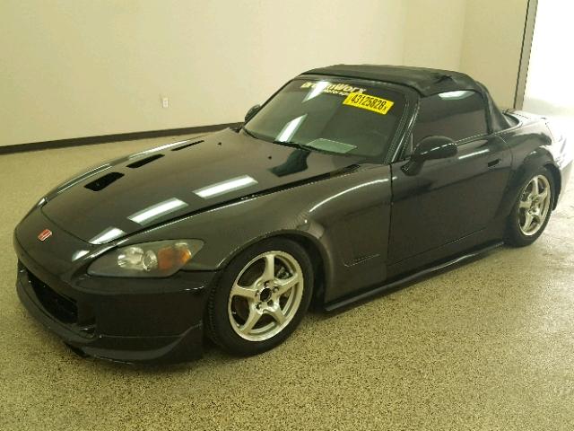 JHMAP21438S002420 - 2008 HONDA S2000 BLACK photo 2