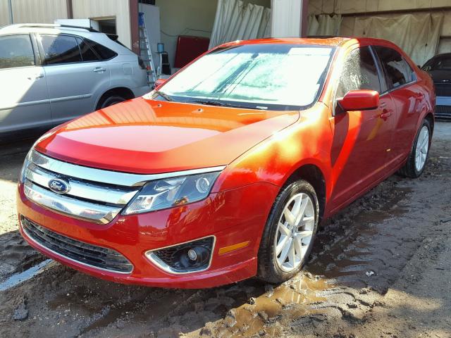 3FAHP0JG5CR422303 - 2012 FORD FUSION RED photo 2