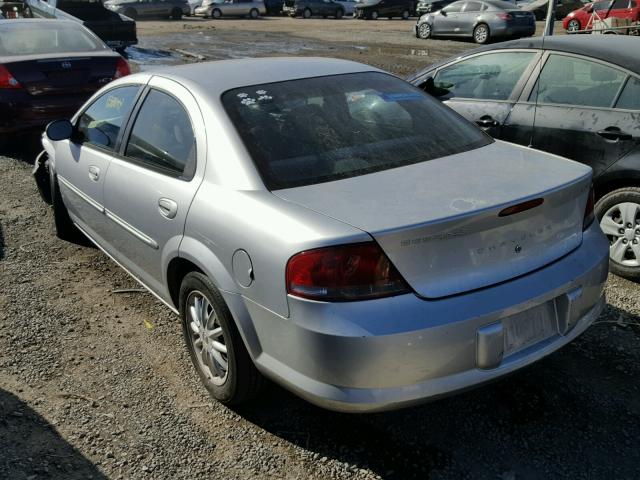 1C3EL56R52N278869 - 2002 CHRYSLER SEBRING LX SILVER photo 3