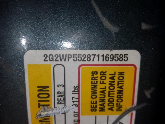 2G2WP552871169585 - 2007 PONTIAC GRAND PRIX GRAY photo 10