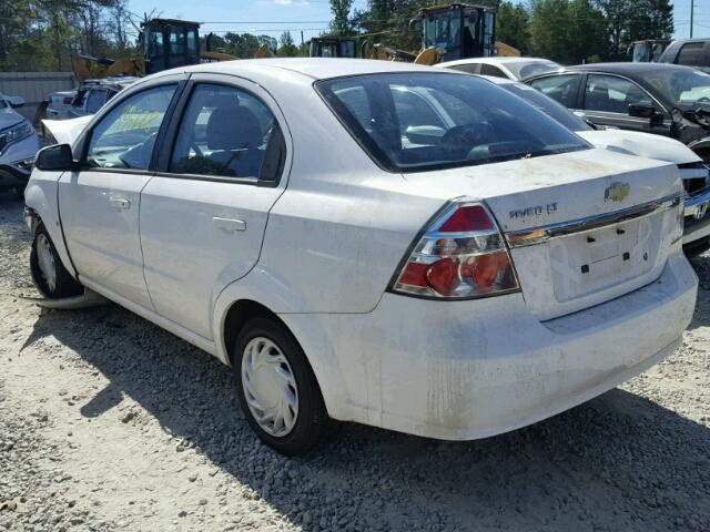 KL1TD56E59B378521 - 2009 CHEVROLET AVEO LS WHITE photo 3