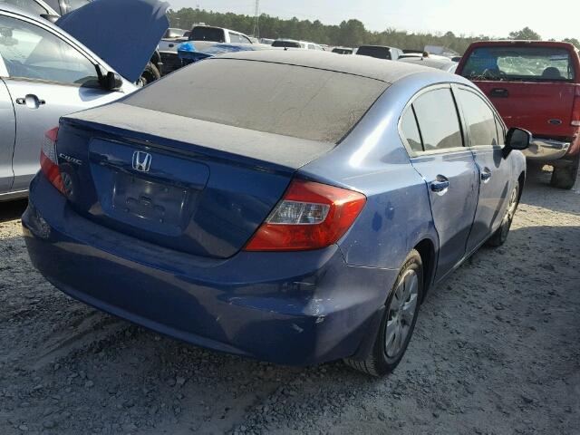 2HGFB2F58CH558778 - 2012 HONDA CIVIC LX BLUE photo 4