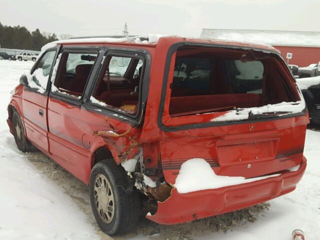 2B4GH55R5RR694289 - 1994 DODGE CARAVAN LE RED photo 3