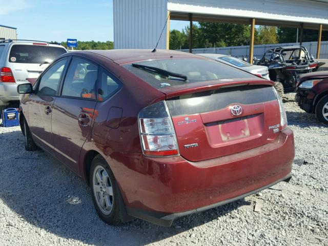 JTDKB20U450130422 - 2005 TOYOTA PRIUS RED photo 3