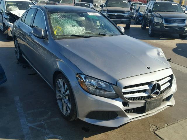 55SWF4JB9FU070153 - 2015 MERCEDES-BENZ C 300 GRAY photo 1