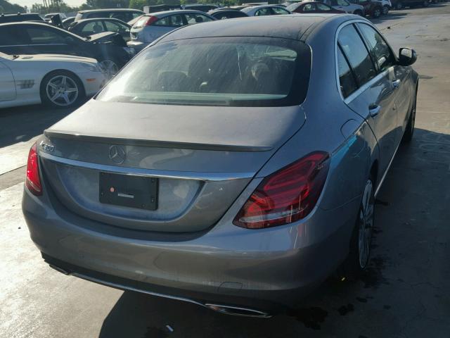 55SWF4JB9FU070153 - 2015 MERCEDES-BENZ C 300 GRAY photo 4