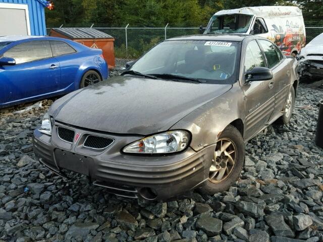 1G2NF52E01M554812 - 2001 PONTIAC GRAND AM S GRAY photo 2