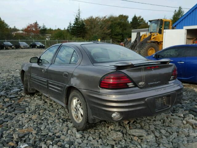 1G2NF52E01M554812 - 2001 PONTIAC GRAND AM S GRAY photo 3