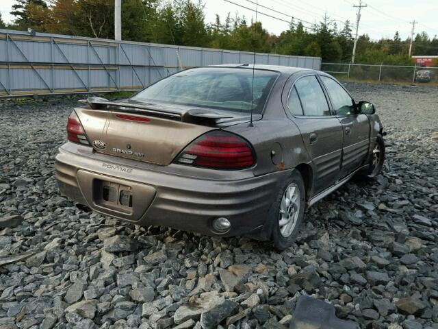 1G2NF52E01M554812 - 2001 PONTIAC GRAND AM S GRAY photo 4