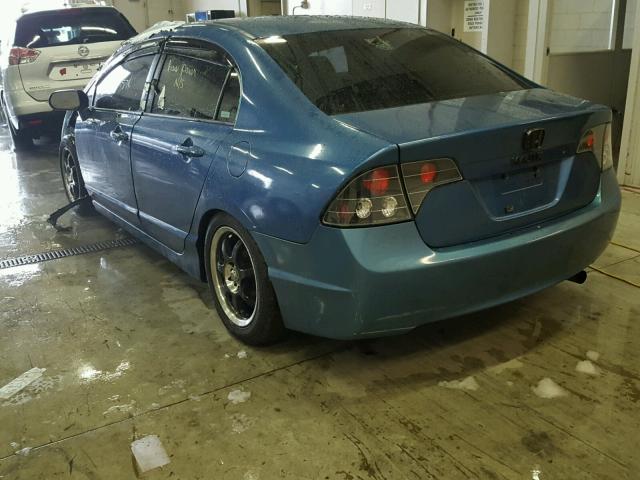 1HGFA16566L027549 - 2006 HONDA CIVIC LX BLUE photo 3