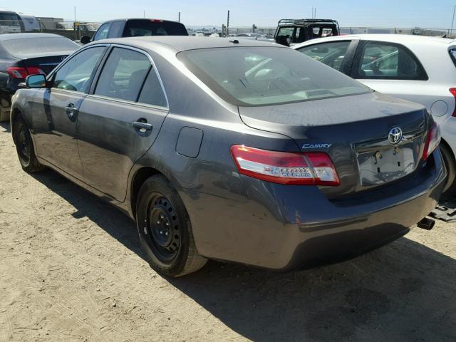 4T4BF3EK1BR105727 - 2011 TOYOTA CAMRY BASE CHARCOAL photo 3