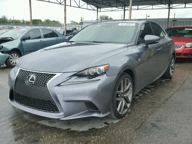 JTHBF1D23E5002441 - 2014 LEXUS IS GRAY photo 2