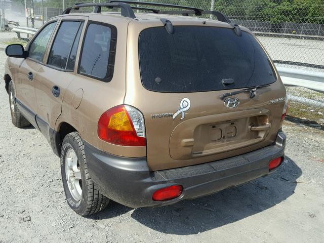 KM8SB82B31U026257 - 2001 HYUNDAI SANTA FE GOLD photo 3