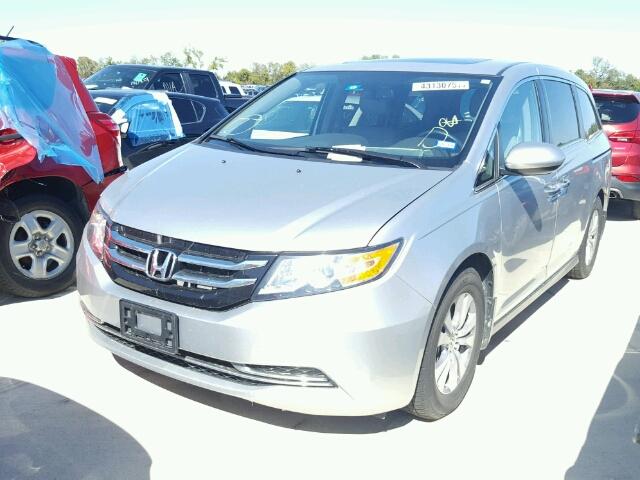 5FNRL5H69FB110267 - 2015 HONDA ODYSSEY EX SILVER photo 2