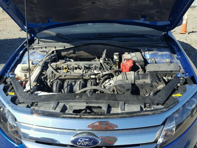 3FAHP0JAXCR412703 - 2012 FORD FUSION SEL BLUE photo 7