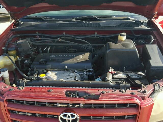 JTEGD21A710002637 - 2001 TOYOTA HIGHLANDER RED photo 7