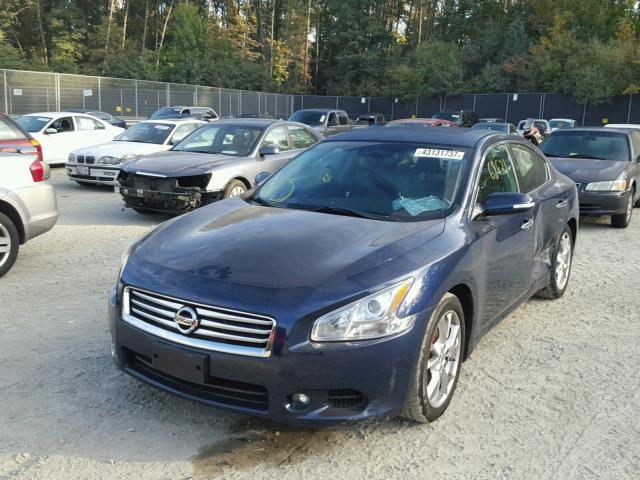 1N4AA5AP2EC440808 - 2014 NISSAN MAXIMA S BLUE photo 2