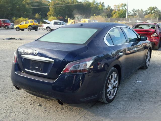 1N4AA5AP2EC440808 - 2014 NISSAN MAXIMA S BLUE photo 4