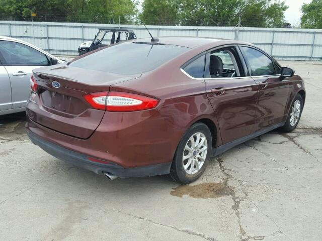 3FA6P0G72FR119949 - 2015 FORD FUSION RED photo 4