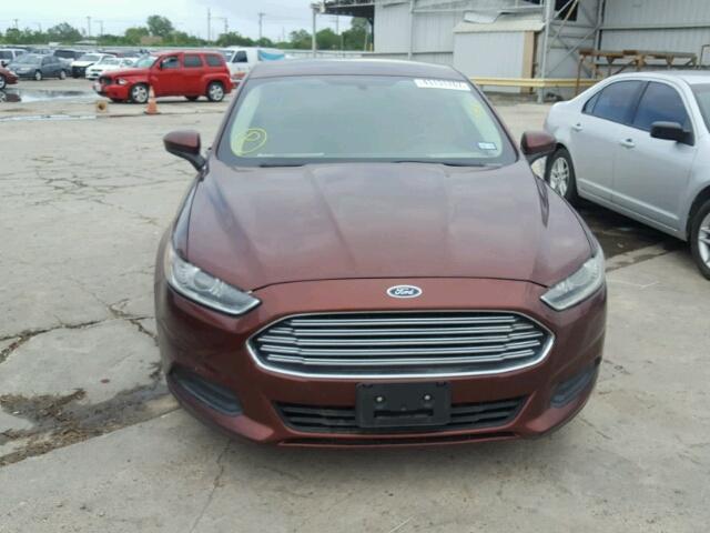 3FA6P0G72FR119949 - 2015 FORD FUSION RED photo 9