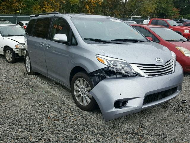 5TDDZ3DC8HS169432 - 2017 TOYOTA SIENNA XLE SILVER photo 1