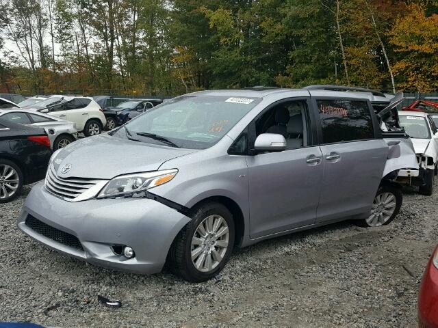 5TDDZ3DC8HS169432 - 2017 TOYOTA SIENNA XLE SILVER photo 2