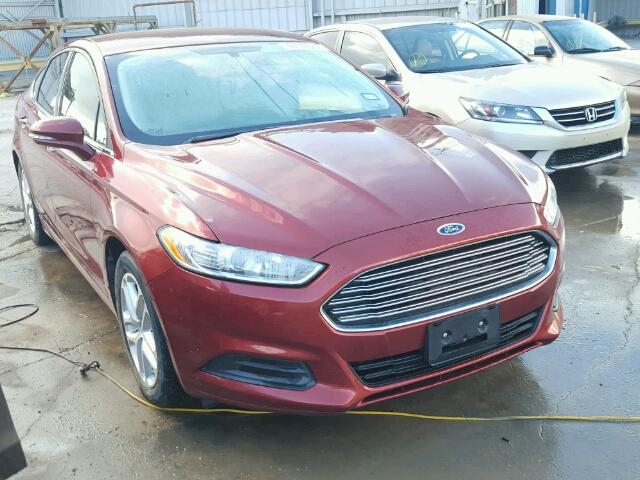 3FA6P0H72ER355448 - 2014 FORD FUSION RED photo 1