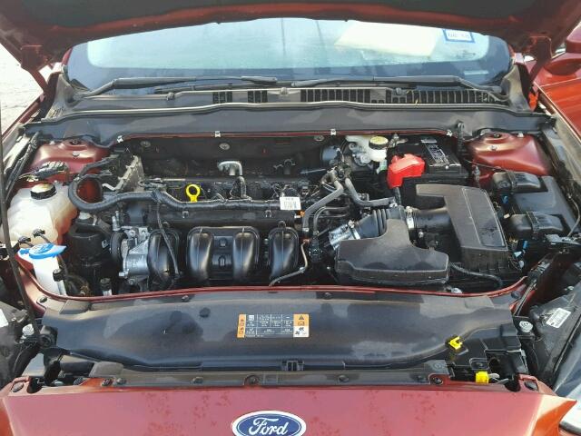 3FA6P0H72ER355448 - 2014 FORD FUSION RED photo 7