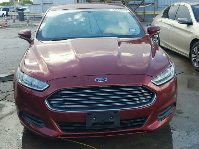 3FA6P0H72ER355448 - 2014 FORD FUSION RED photo 9