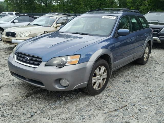 4S4BP62C457349106 - 2005 SUBARU LEGACY OUT BLUE photo 2