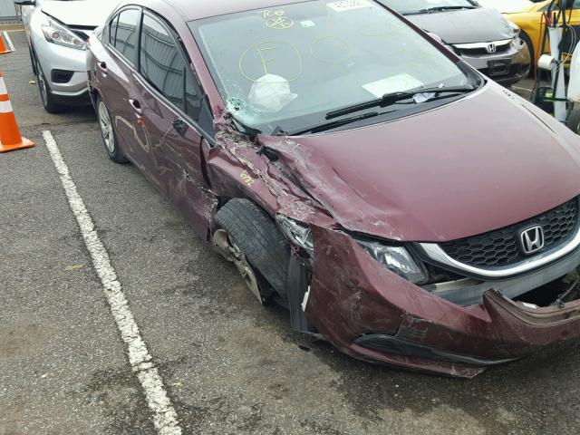 2HGFB2F59DH583254 - 2013 HONDA CIVIC MAROON photo 9