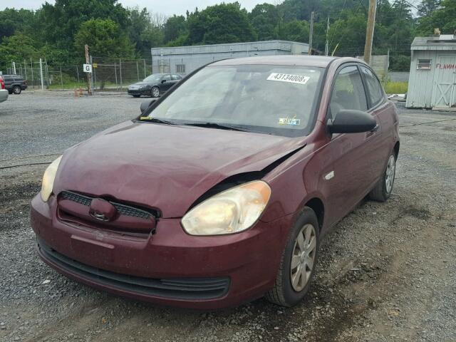 KMHCM36C67U006288 - 2007 HYUNDAI ACCENT GS MAROON photo 2