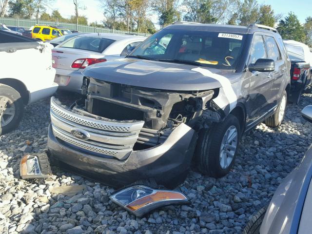 1FM5K7D81DGB03221 - 2013 FORD EXPLORER X GRAY photo 2