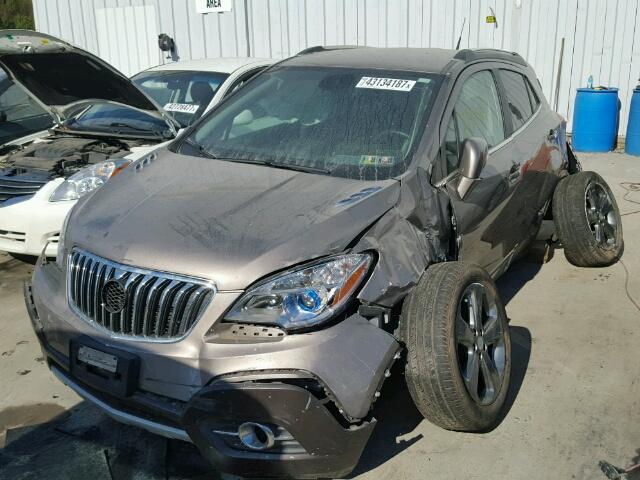 KL4CJBSB7EB782968 - 2014 BUICK ENCORE CON BROWN photo 2