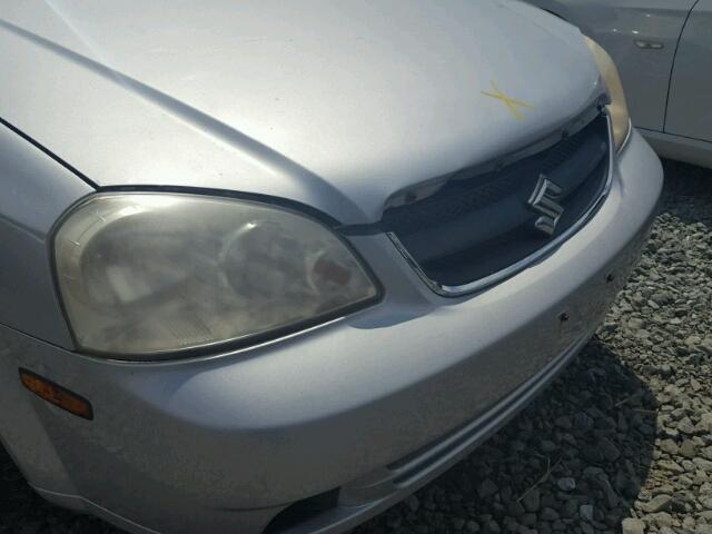 KL5JD56Z46K336765 - 2006 SUZUKI FORENZA SILVER photo 9