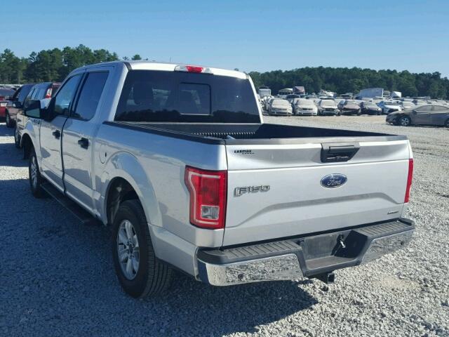 1FTEW1C82FKD03516 - 2015 FORD F150 SILVER photo 3