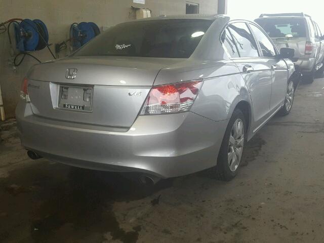 1HGCP36818A001298 - 2008 HONDA ACCORD EXL SILVER photo 4