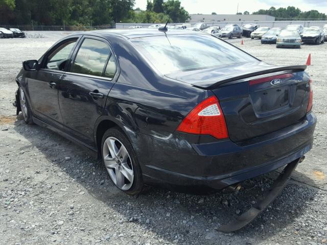 3FAHP0KC6CR222008 - 2012 FORD FUSION SPO BLACK photo 3