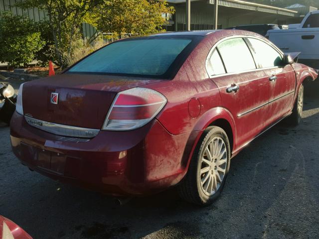 1G8ZV577X7F214956 - 2007 SATURN AURA XR RED photo 4