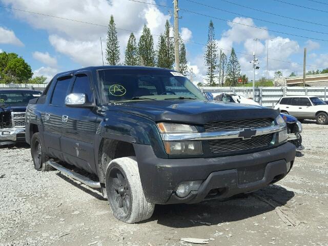 3GNEK13T82G145272 - 2002 CHEVROLET AVALANCHE GREEN photo 1