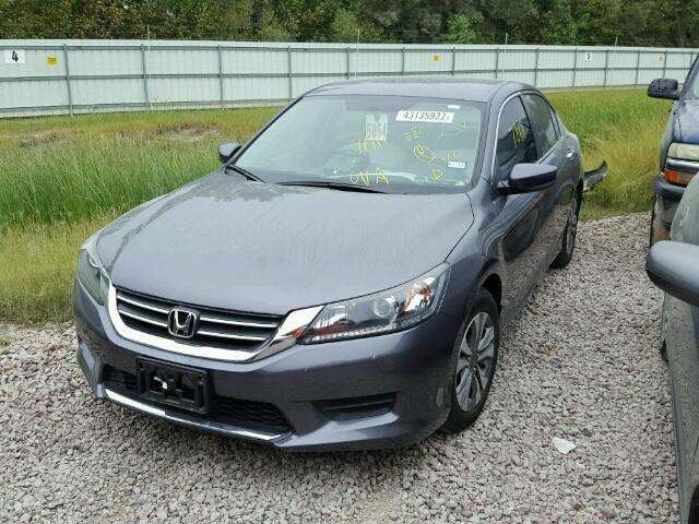 1HGCR2F36EA283734 - 2014 HONDA ACCORD GRAY photo 2