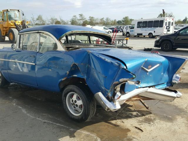 V057S298934 - 1957 CHEVROLET BEL AIRE BLUE photo 9