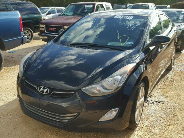 5NPDH4AE0BH015888 - 2011 HYUNDAI ELANTRA BLACK photo 2