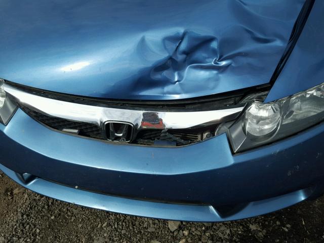 1HGFA16899L005222 - 2009 HONDA CIVIC EX BLUE photo 9