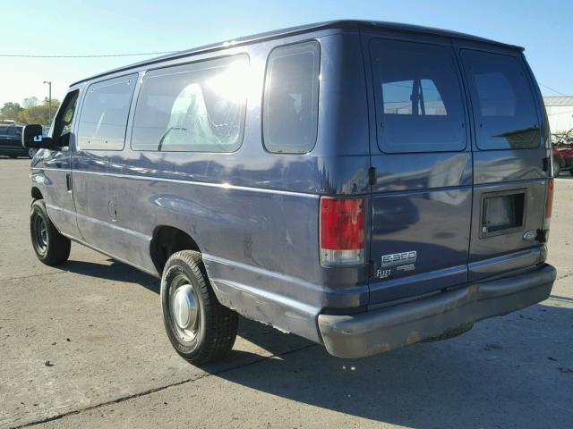 1FBSS31L36HA50340 - 2006 FORD ECONOLINE BLUE photo 3