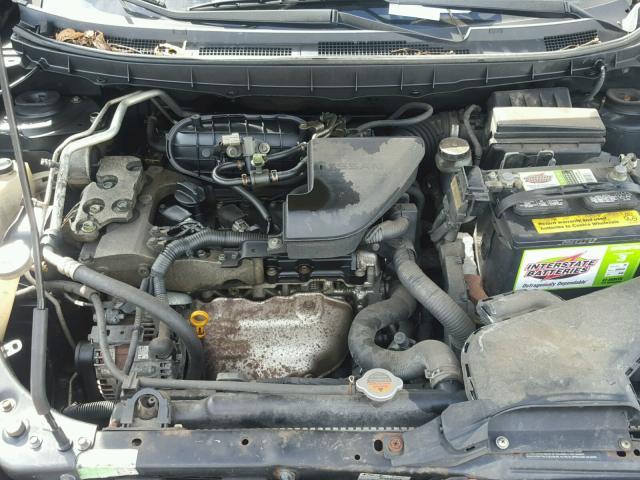 JN8AS58V78W109838 - 2008 NISSAN ROGUE S BLACK photo 7