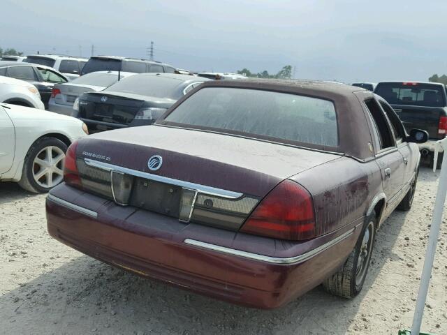 2MEFM74VX7X615209 - 2007 MERCURY GRAND MARQ MAROON photo 4